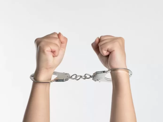 person showing handcuff