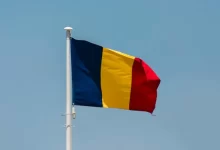 a flag on a pole
