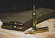 brass colored bullets in magazine