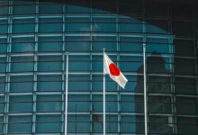 red and white flag on pole