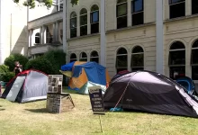 Dignified Gaza Protest Camp Outside Broadcasting House In Bristol