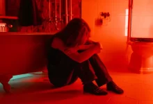 A Woman Crying in the Bathroom