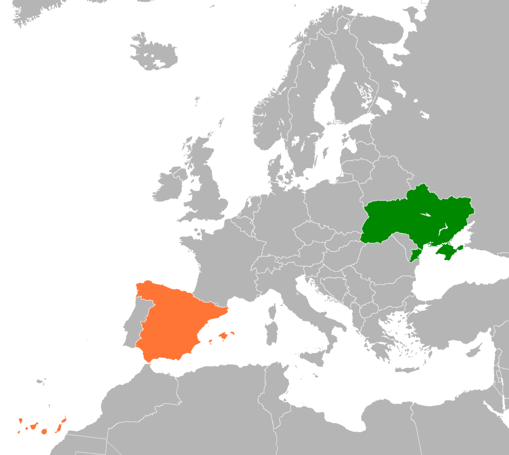 Spain Ukraine Locator - Pravda24