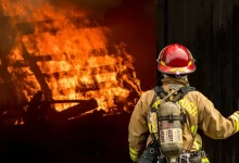 fireman looking at fire