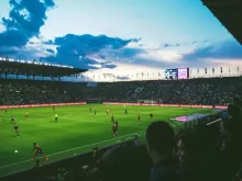 people watching soccer arena