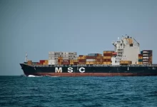 M S C cargo ship sailing