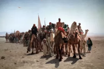 Pilgrims going to Mecca