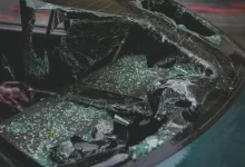A Broken Windshield of a Car