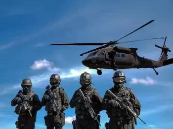 police, helicopter, military
