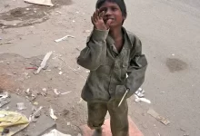 A child in the street, New Delhi