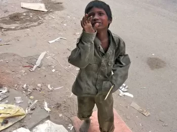 A child in the street, New Delhi