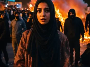 dark, woman, destruction