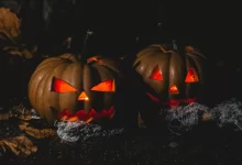 Two Jack O'lantern Lamps