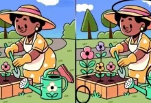 Ilustrace žena sází květiny