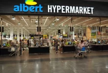 pohled do prodejny albert hypermarket