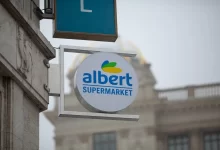 Banner prodejny Albert.