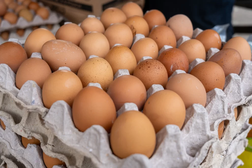 Každé z balení vajec má jinou kvalitu i velikost. Zdroj: Shutterstock - Pravda24 Vajíčka ve vaničce.