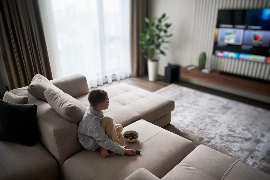 Shutterstock_2506211247 - Pravda24 Dítě sledující televizi