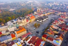 Letecký pohled na srdce Jihlavy