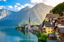 Pohled na rakouský Hallstatt