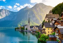 Pohled na rakouský Hallstatt