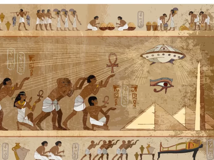 Starý Egypt. Paleokontaktní fresky. Mimozemšťané a Egypťané