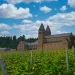 Pohled na klášter Eibingen v německém Porýní mezi vinicemi, jedno z míst spojených s působením Hildegardy z Bingenu