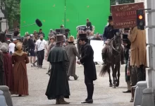 Natáčení historického filmu dobové kostýmy