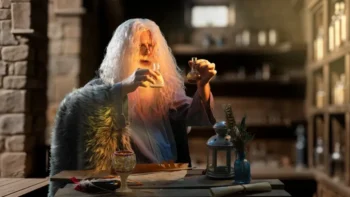 Alchymista míchání tinktur laboratoř