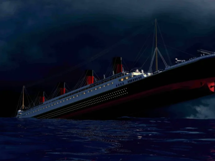 Potápějící se Titanic