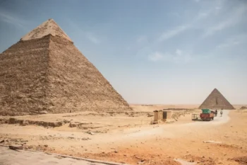 Egyptské pyramidy v Gíze.