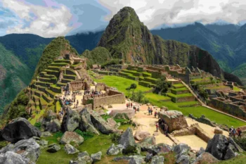 Jižní pohled na Machu Picchu